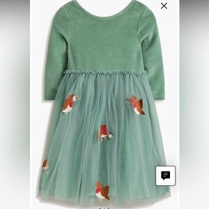 Mini Boden Applique Velvet Tulle Dress size 2-3